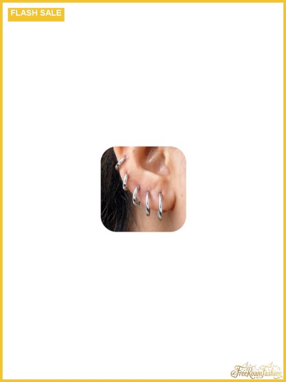 14K Gold Plated Stainless Steel Stackable Huggie Hoop Earrings Set for Women